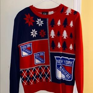 New York Ranger Youth Christmas Sweater Youth XL